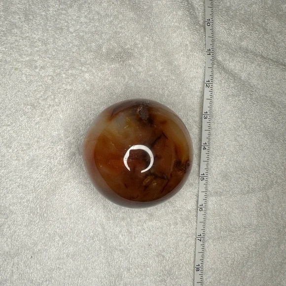 Carnelian Agate Sphere - Picture 8 of 12